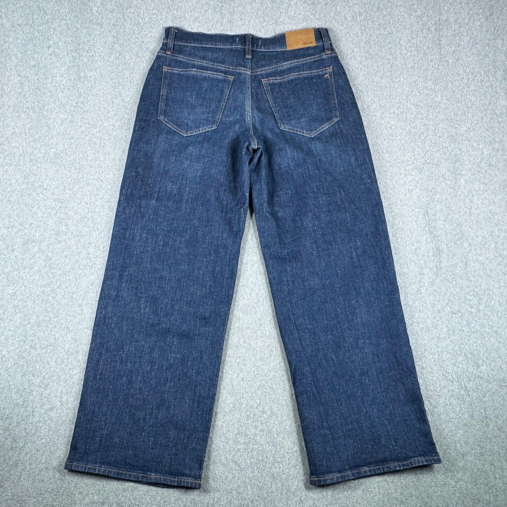 Madewell The Perfect Vintage Wide-Leg Jeans Womens 29P Dark Wash High Rise - Picture 3 of 13